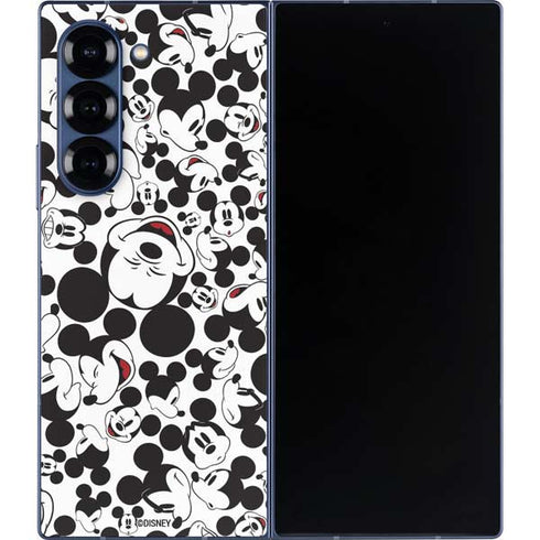 Disney Mickey Mouse Face Pattern Galaxy Z Fold6 Skin