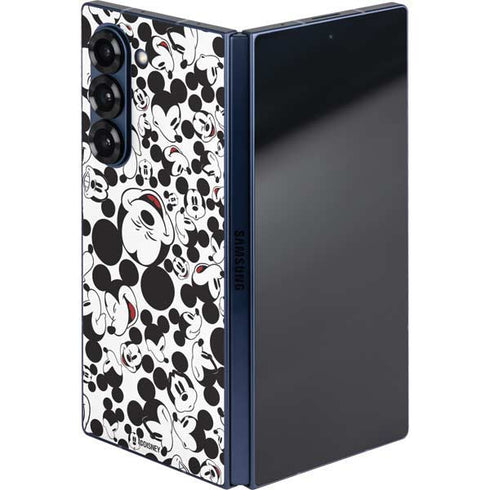 Disney Mickey Mouse Face Pattern Galaxy Z Fold6 Skin