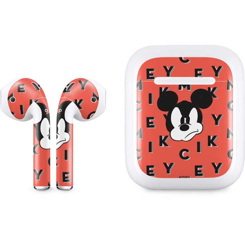 Disney Mickey Mouse Grumpy Face Apple AirPods Skin