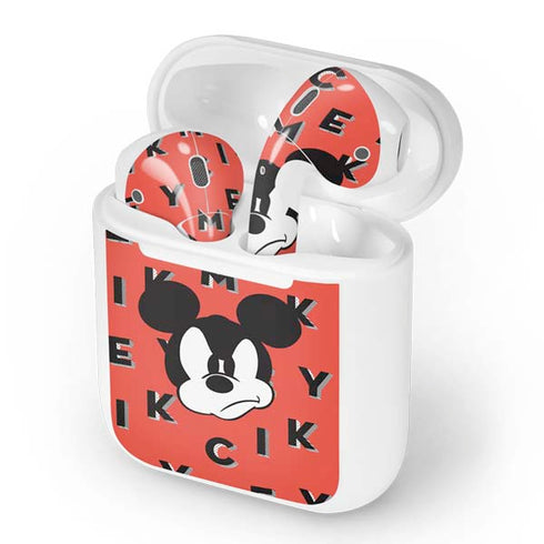 Disney Mickey Mouse Grumpy Face Apple AirPods Skin