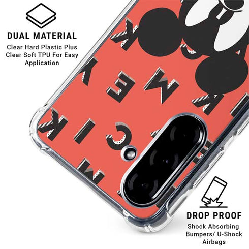 Disney Mickey Mouse Grumpy Face Galaxy A36 5G Clear Case