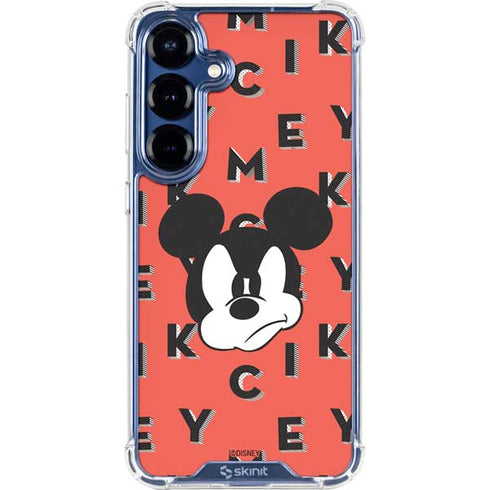 Disney Mickey Mouse Grumpy Face Galaxy S25 Clear Case