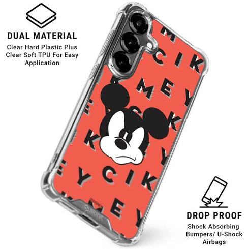 Disney Mickey Mouse Grumpy Face Galaxy S26 Clear Case