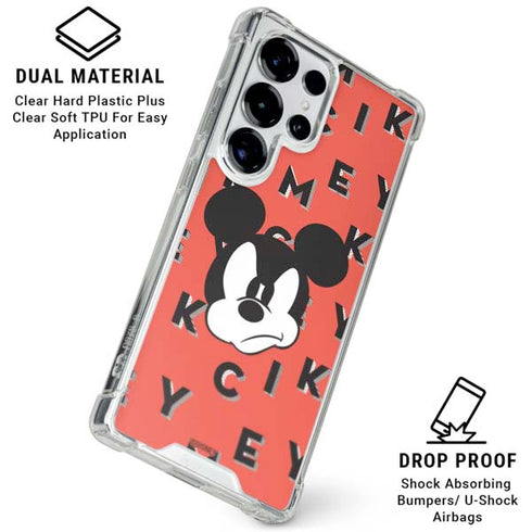 Disney Mickey Mouse Grumpy Face Galaxy S26 Ultra Clear Case