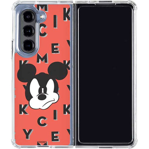 Disney Mickey Mouse Grumpy Face Galaxy Z Fold5 5G Clear Case