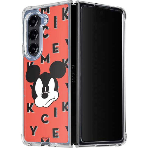 Disney Mickey Mouse Grumpy Face Galaxy Z Fold5 5G Clear Case