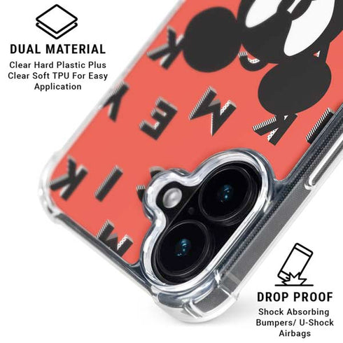 Disney Mickey Mouse Grumpy Face iPhone 16 Clear Case