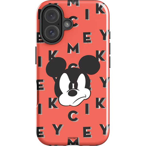 Disney Mickey Mouse Grumpy Face iPhone 16 Impact Case