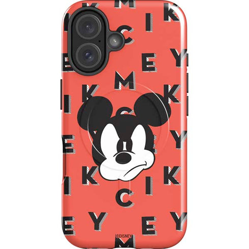 Disney Mickey Mouse Grumpy Face iPhone 16 Magsafe Impact Case