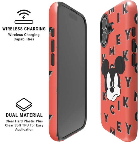 Disney Mickey Mouse Grumpy Face iPhone 16 Plus Magsafe Impact Case