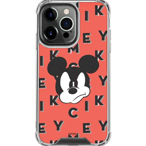 Disney Mickey Mouse Grumpy Face iPhone 16 Pro Max Clear Case