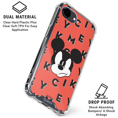 Disney Mickey Mouse Grumpy Face iPhone 16e Clear Case