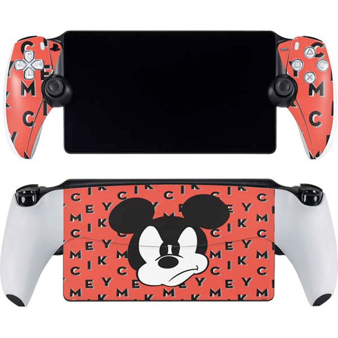 Disney Mickey Mouse Grumpy Face PlayStation Portal Remote Player Skin