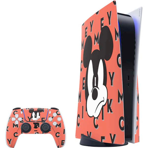 Disney Mickey Mouse Grumpy Face PlayStation PS5 Skins