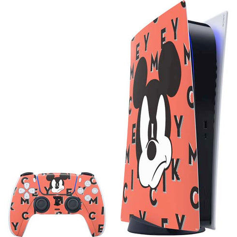 Disney Mickey Mouse Grumpy Face PlayStation PS5 Skins
