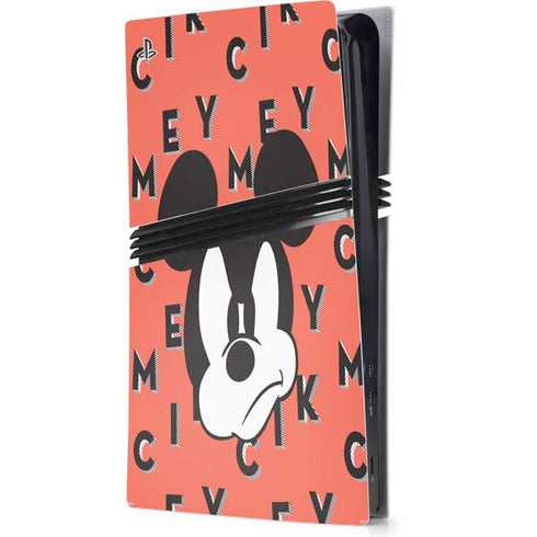 Disney Mickey Mouse Grumpy Face PS5 Pro Console Skin