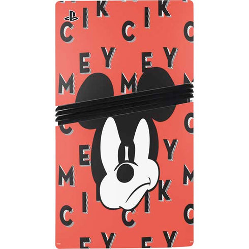 Disney Mickey Mouse Grumpy Face PS5 Pro Console Skin
