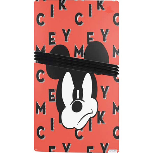 Disney Mickey Mouse Grumpy Face PS5 Pro Console Skin