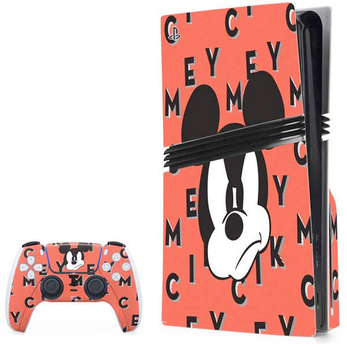 Disney Mickey Mouse Grumpy Face PS5 Pro Disk Bundle Skin