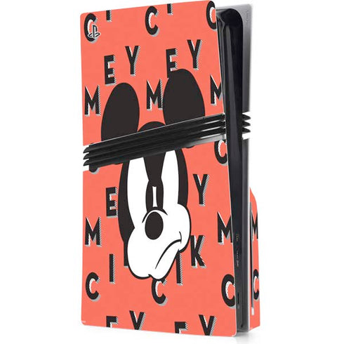 Disney Mickey Mouse Grumpy Face PS5 Pro Disk Console Skin