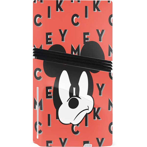 Disney Mickey Mouse Grumpy Face PS5 Pro Disk Console Skin