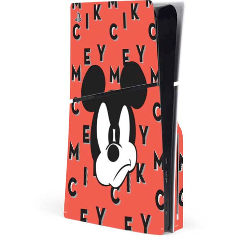 Disney Mickey Mouse Grumpy Face PlayStation PS5 Skins