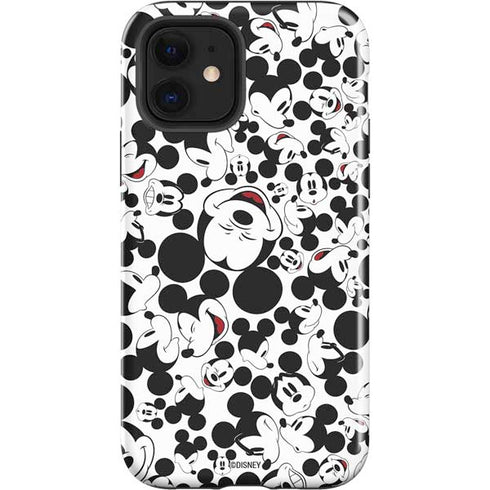Disney Mickey Mouse Face Pattern iPhone 12 Impact Case