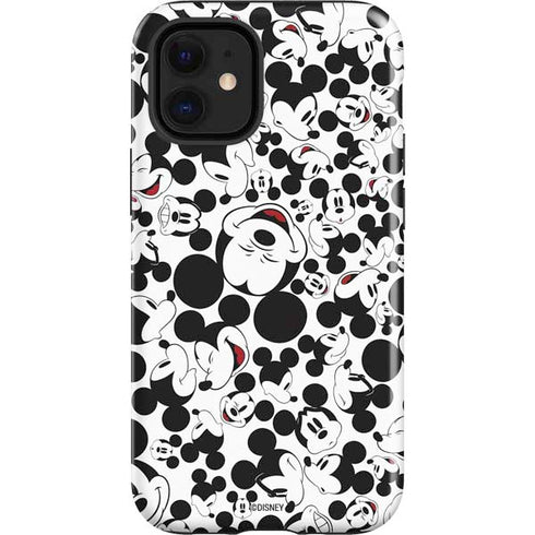 Disney Mickey Mouse Face Pattern iPhone 12 Mini Impact Case