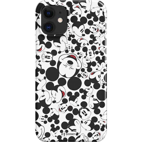Disney Mickey Mouse Face Pattern iPhone 12 Mini Lite Case