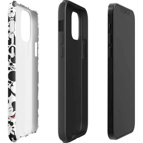 Disney Mickey Mouse Face Pattern iPhone 12 Pro Impact Case