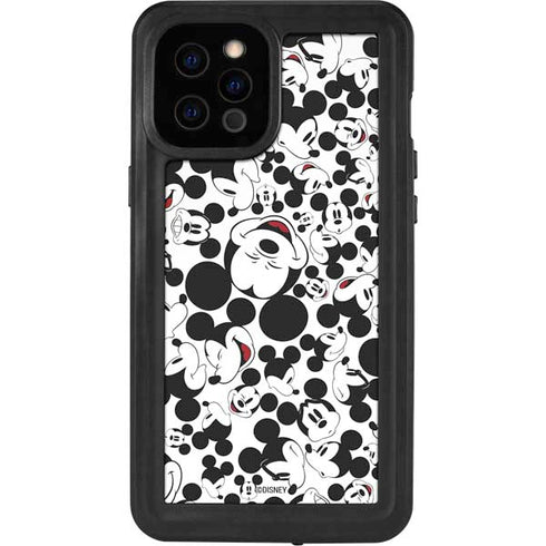 Disney Mickey Mouse Face Pattern iPhone 12 Pro Max Waterproof Case