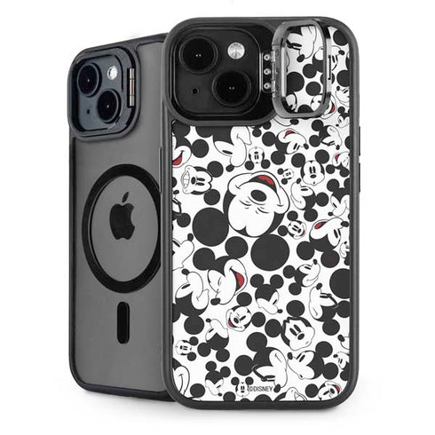 Disney Mickey Mouse Face Pattern iPhone 14 Kickstand Case