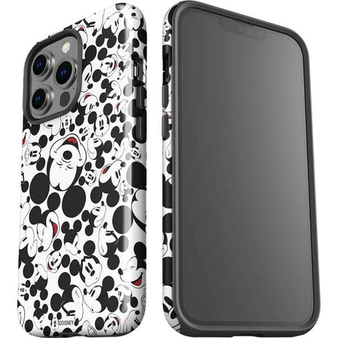 Disney Mickey Mouse Face Pattern iPhone 15 Pro Impact Case