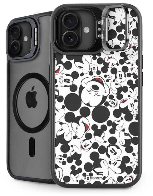 Disney Mickey Mouse Face Pattern iPhone 16 Plus Kickstand Case