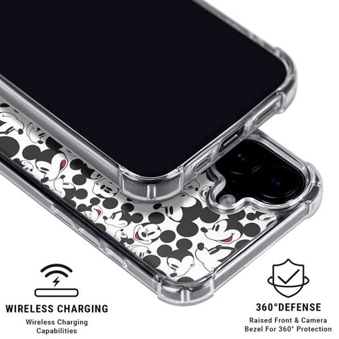 Disney Mickey Mouse Face Pattern iPhone 16 Plus MagSafe Case