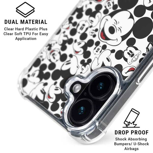Disney Mickey Mouse Face Pattern iPhone 16 Plus MagSafe Case