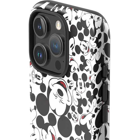 Disney Mickey Mouse Face Pattern iPhone 16 Pro Impact Case