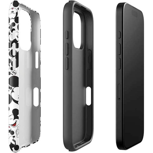 Disney Mickey Mouse Face Pattern iPhone 16 Pro Impact Case