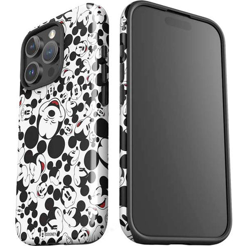 Disney Mickey Mouse Face Pattern iPhone 16 Pro Impact Case