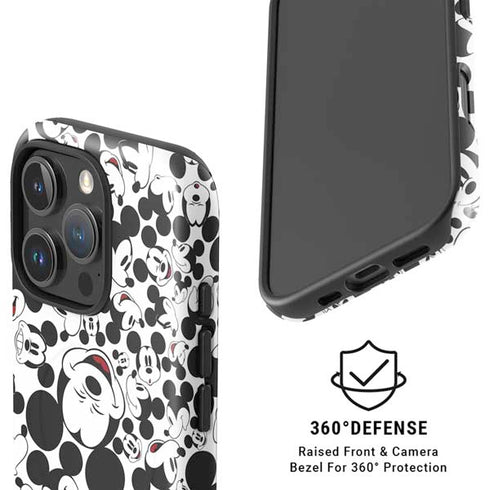 Disney Mickey Mouse Face Pattern iPhone 16 Pro Magsafe Impact Case