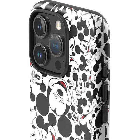 Disney Mickey Mouse Face Pattern iPhone 16 Pro Max Impact Case