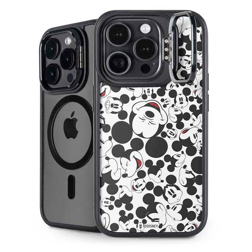 Disney Mickey Mouse Face Pattern iPhone 16 Pro Max Kickstand Case