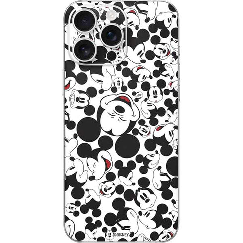 Disney Mickey Mouse Face Pattern iPhone 16 Pro Max Skin