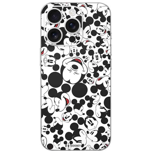 Disney Mickey Mouse Face Pattern iPhone 16 Pro Skin