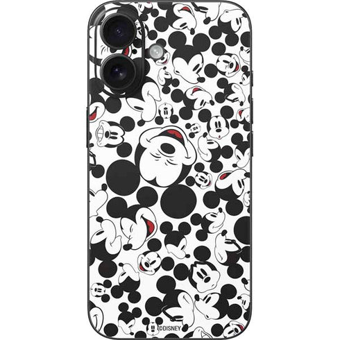 Disney Mickey Mouse Face Pattern iPhone 16 Skin