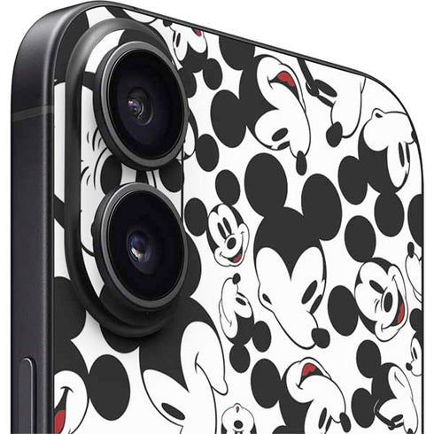 Disney Mickey Mouse Face Pattern iPhone 16 Skin