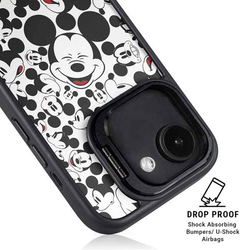 Disney Mickey Mouse Face Pattern iPhone 16e Kickstand Case