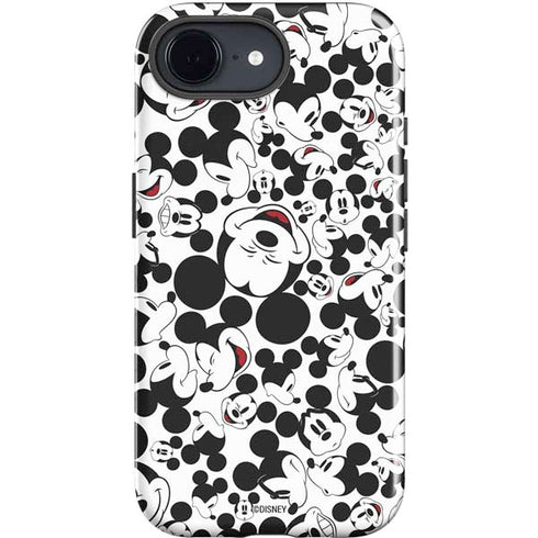 Disney Mickey Mouse Face Pattern iPhone 16e Impact Case