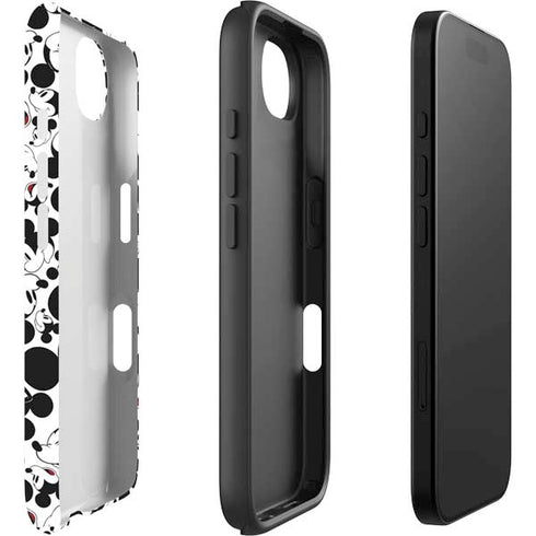 Disney Mickey Mouse Face Pattern iPhone 16e Impact Case