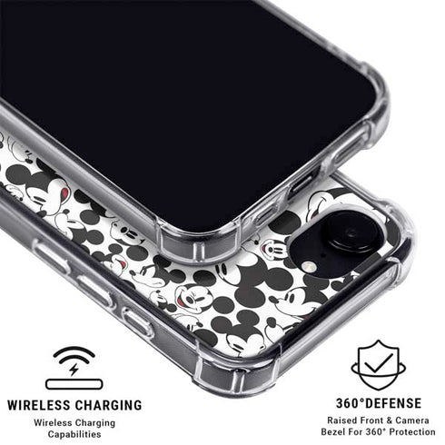 Disney Mickey Mouse Face Pattern iPhone 16e MagSafe Case